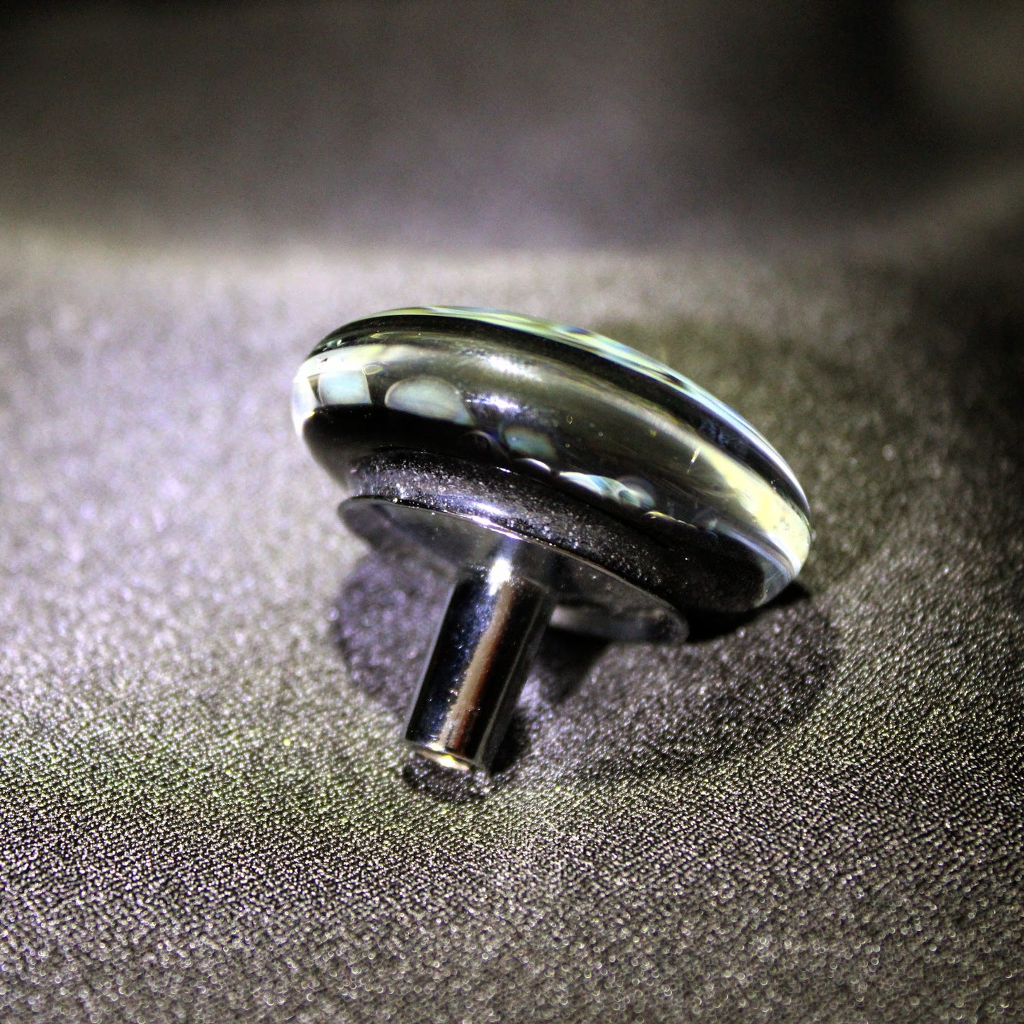 Glass Cabinet Knob, Silver Fumed, 38mm