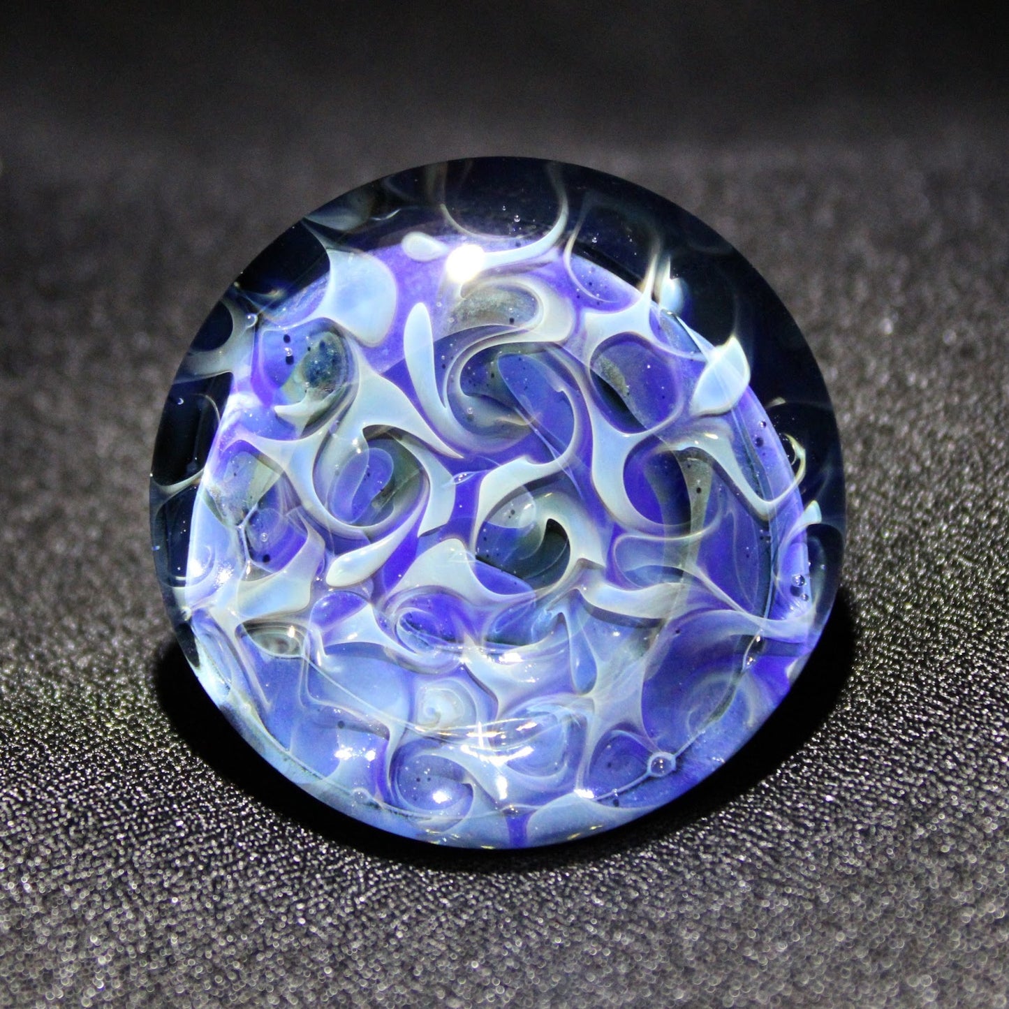 Glass Cabinet Knob, Silver Fumed, 38mm