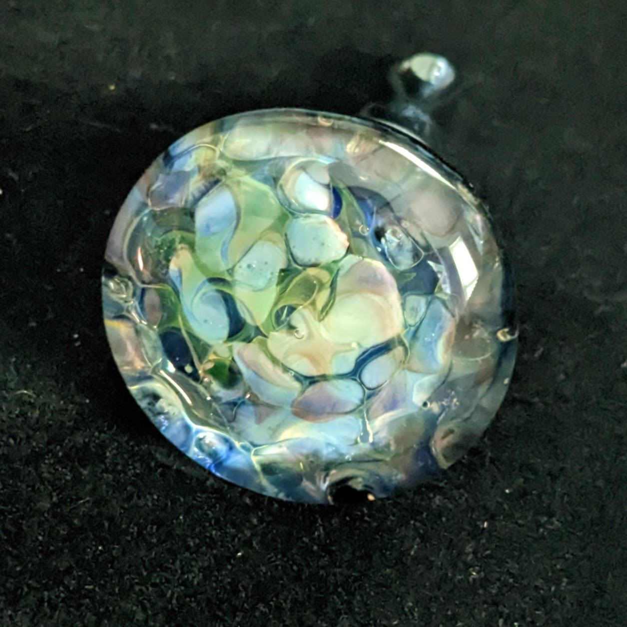 Glass Wine Stopper, Gold & Silver Fumed, 43mm Top