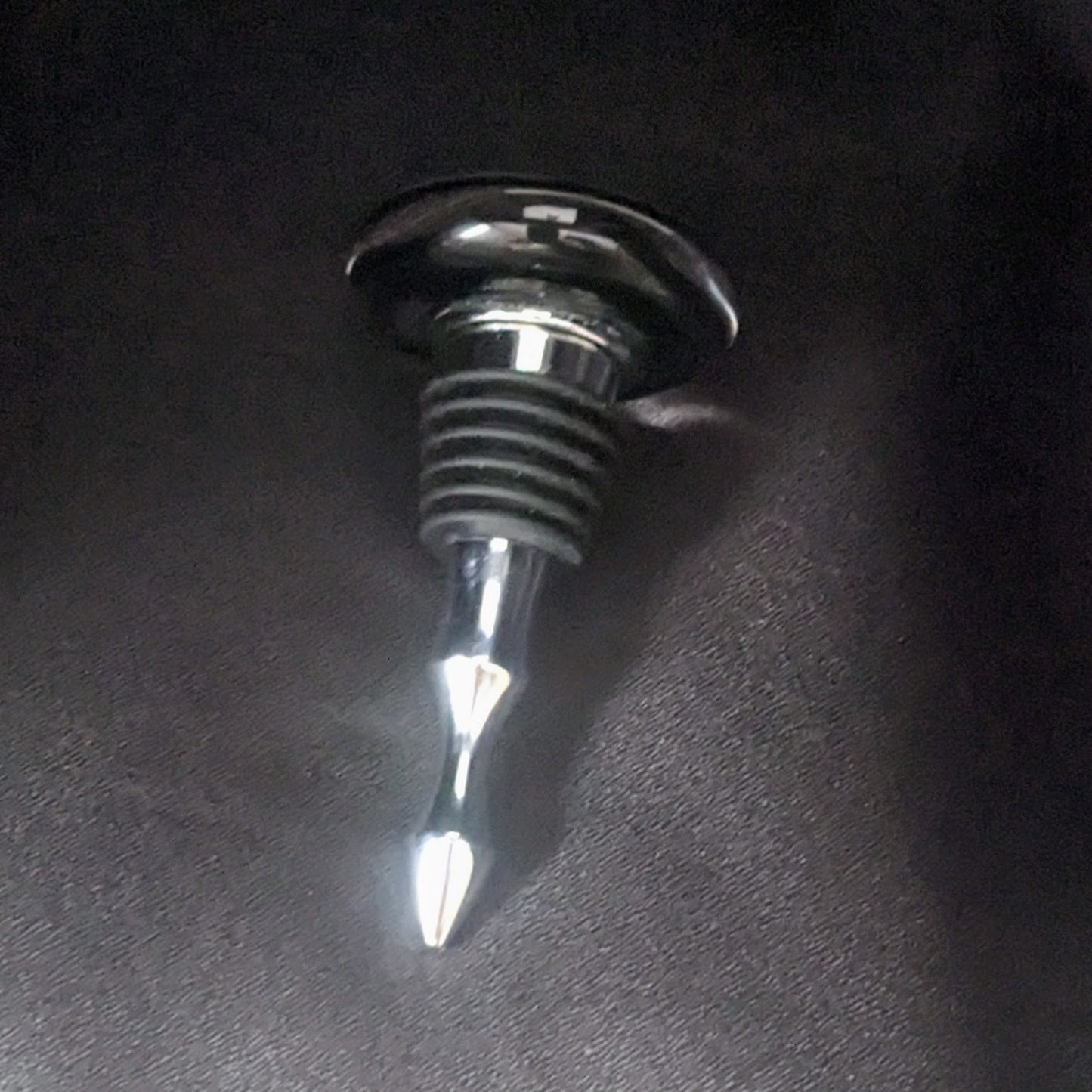 Glass Wine Stopper, Silver Fumed, 43mm Top