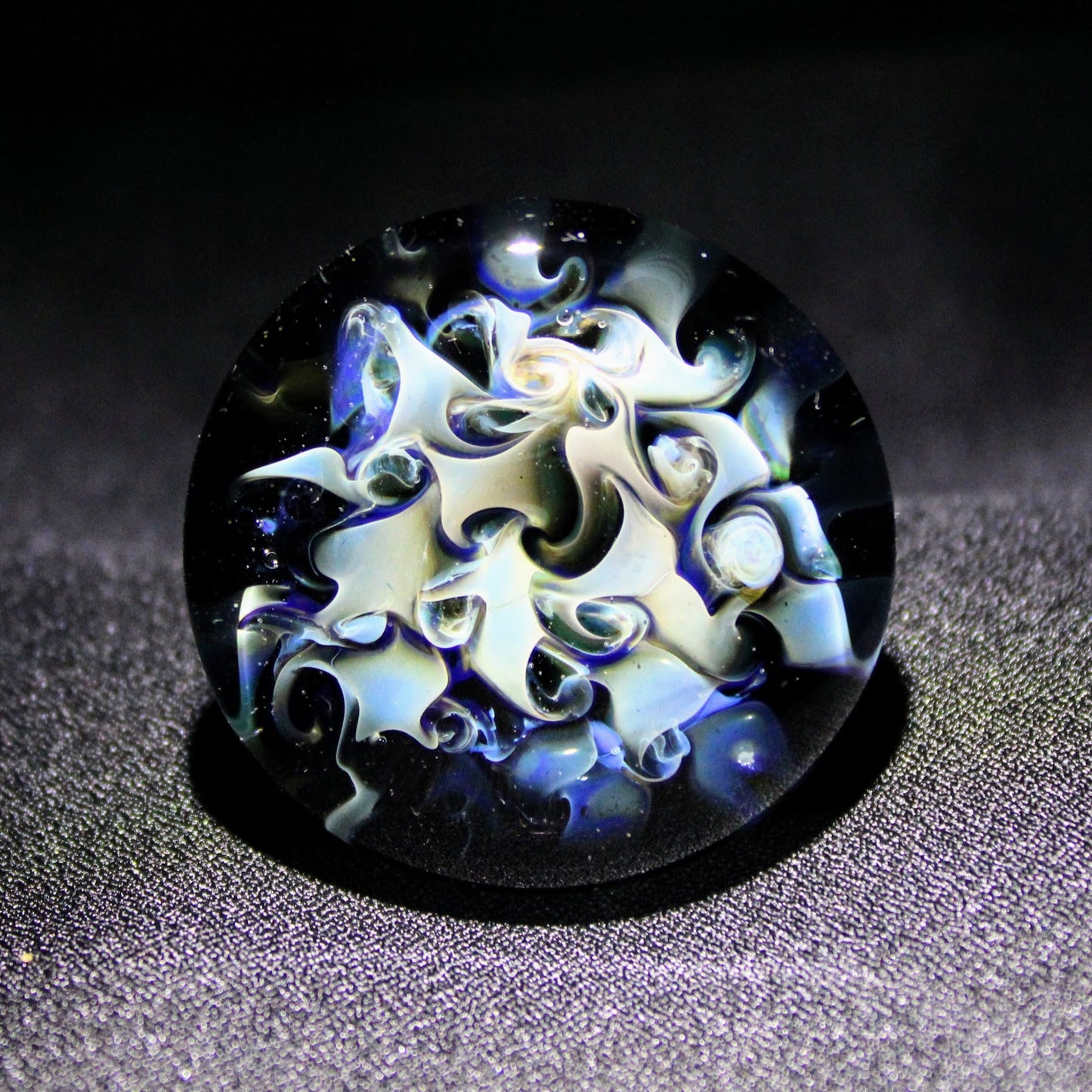 Glass Wine Stopper, Silver Fumed, 43mm Top