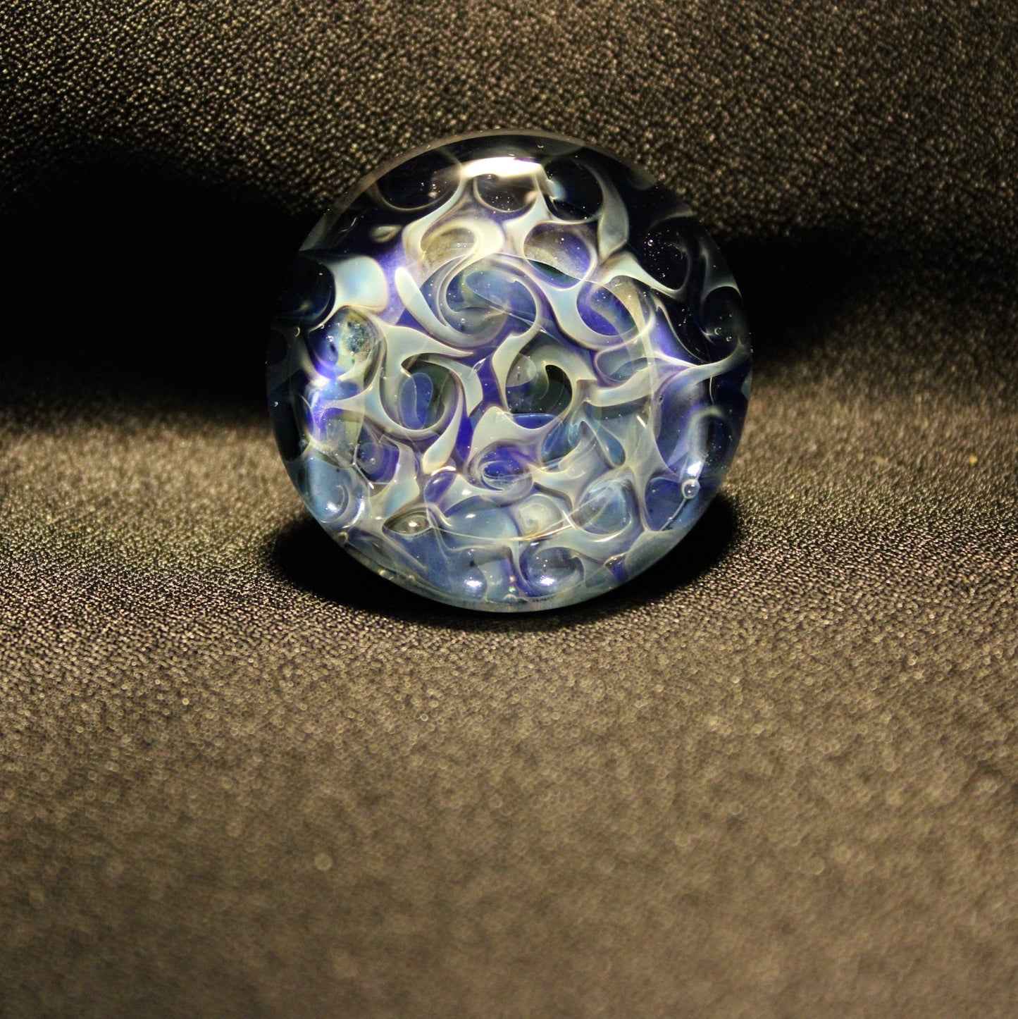 Glass Cabinet Knob, Silver Fumed, 38mm