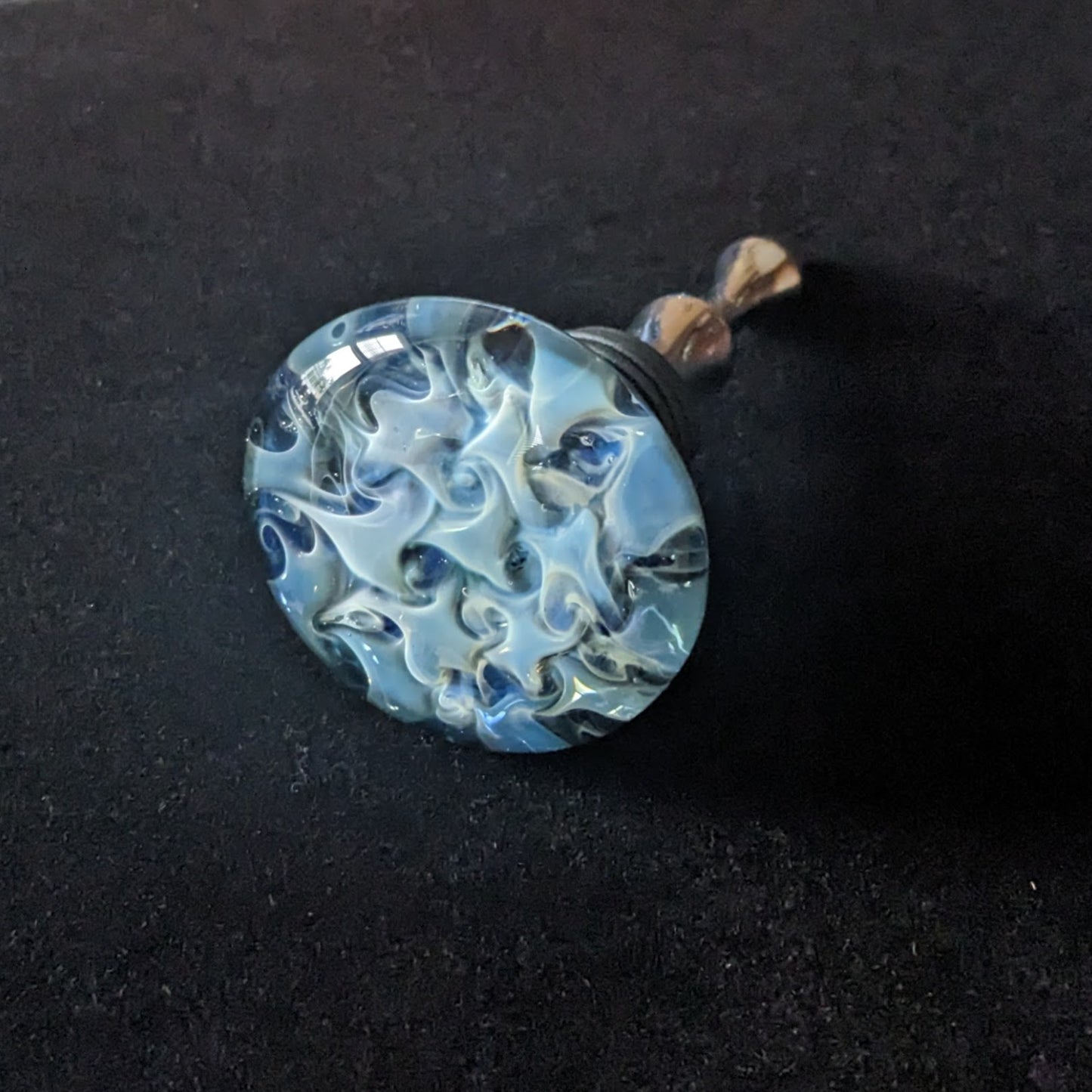 Glass Wine Stopper Silver Fumed, 43mm Top