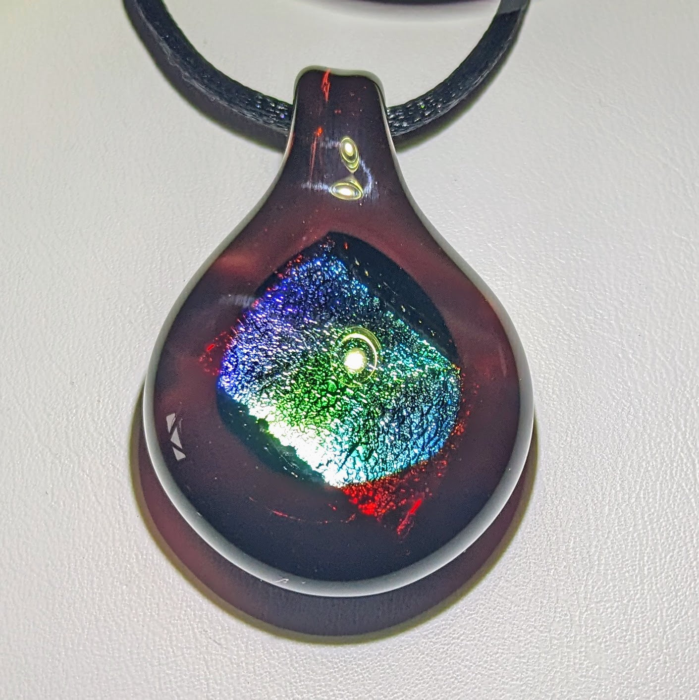 28.5 mm Dichroic Glass Pez Pendant