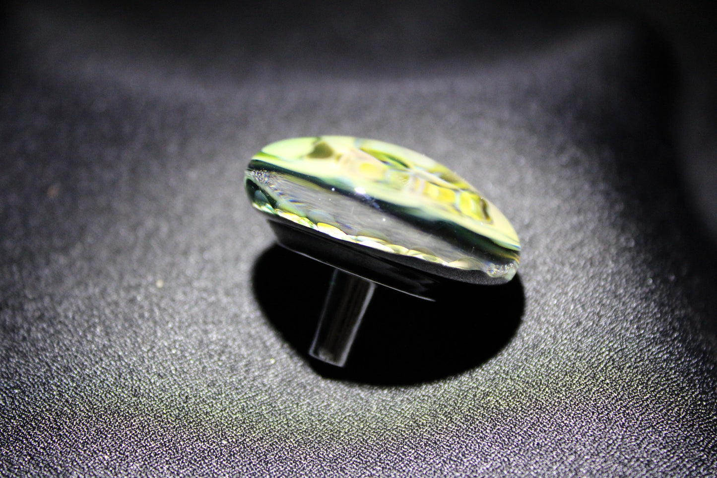 Glass Cabinet Knob, Silver & Gold Fumed, 43mm