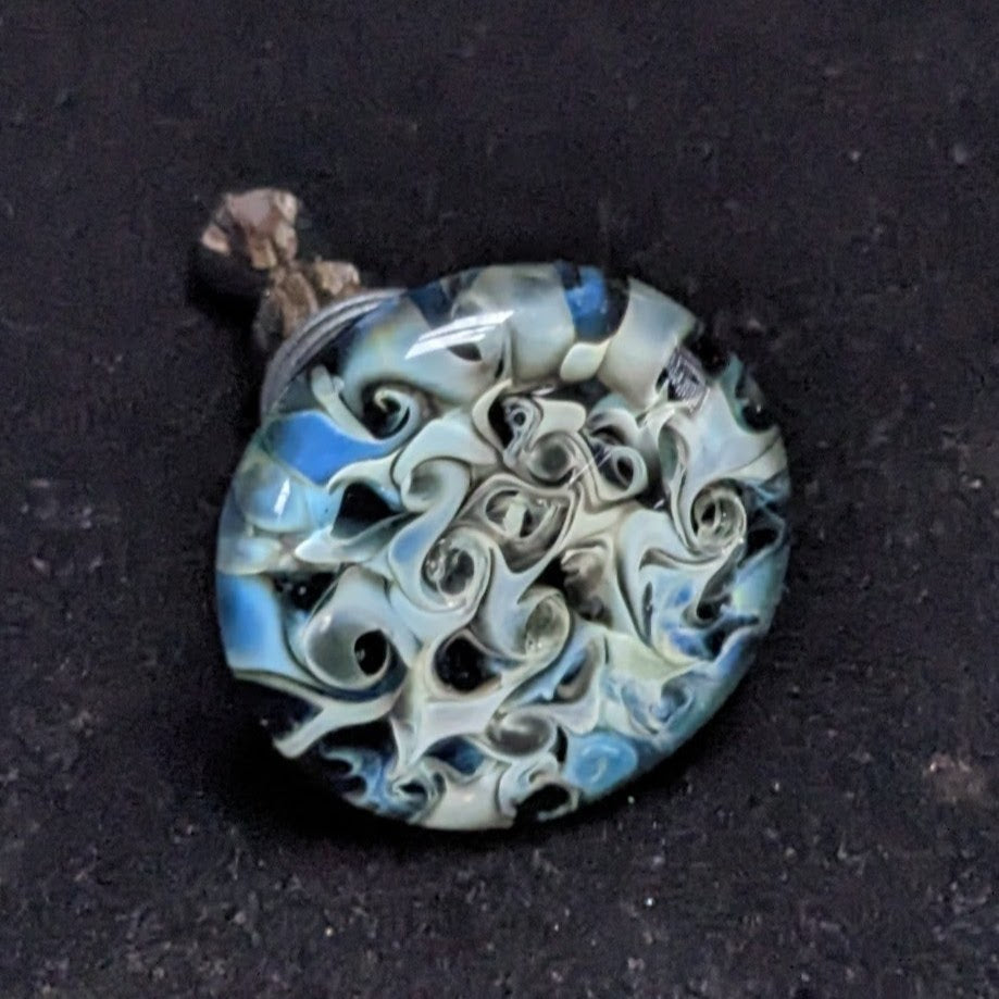 Glass Wine Stopper, Silver Fumed, 43mm Top
