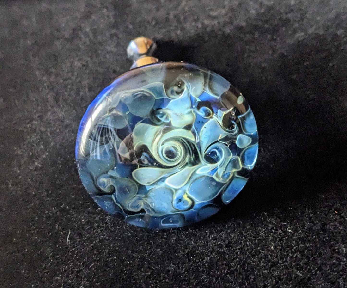 Glass Wine Stopper, Silver Fumed, 43mm Top