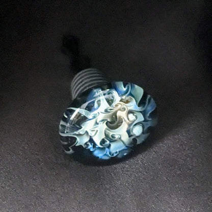 Glass Wine Stopper, Silver Fumed, 43mm Top