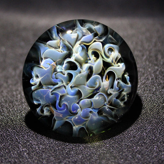 Glass Cabinet Knob, Silver Fumed, 38mm