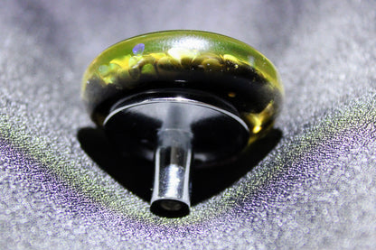 Glass cabinet knob , Silver & Gold Fumed, 38mm