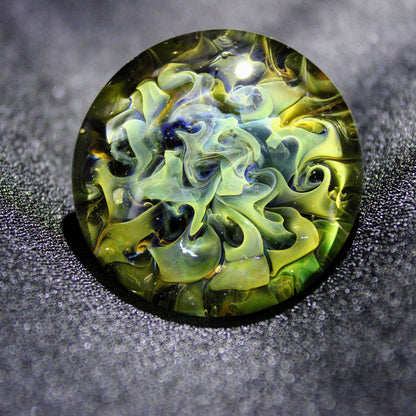 Glass cabinet knob , Silver & Gold Fumed, 38mm